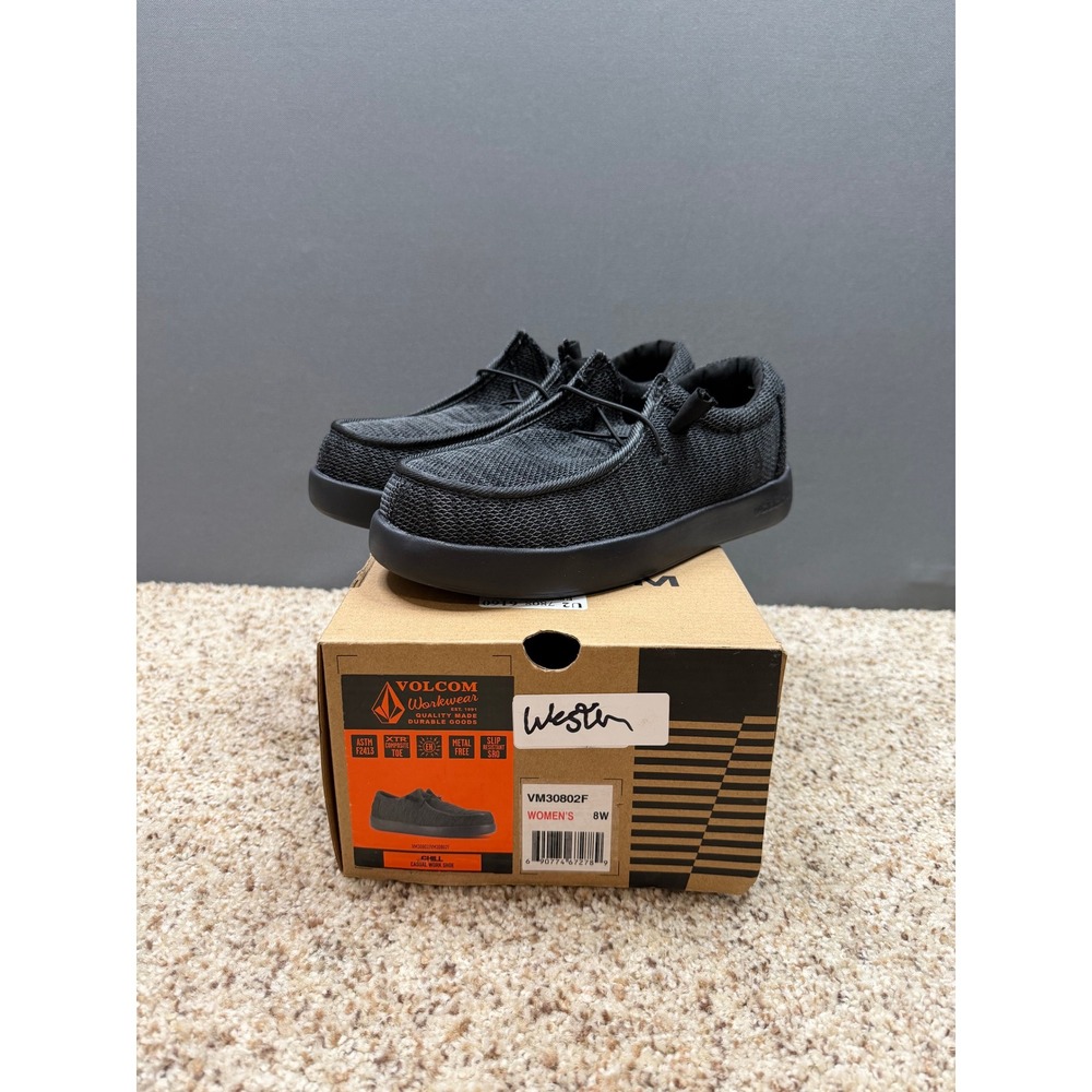 Volcom Workwear Shoes Women's Black Composite Toe Slip Resistant 8W VM30802F